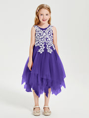 Tulle Tea Length Junior Bridesmaid Dresses Regency