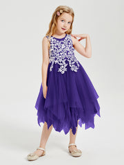 Tulle Tea Length Junior Bridesmaid Dresses Regency