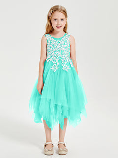 Tulle Tea Length Junior Bridesmaid Dresses Spa