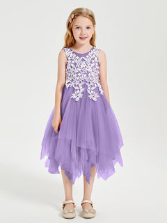 Tulle Tea Length Junior Bridesmaid Dresses Tahiti