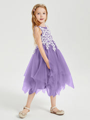 Tulle Tea Length Junior Bridesmaid Dresses Tahiti