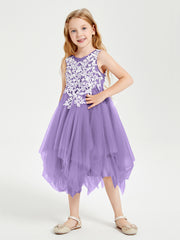 Tulle Tea Length Junior Bridesmaid Dresses Tahiti