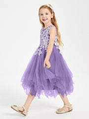 Tulle Tea Length Junior Bridesmaid Dresses Tahiti