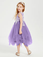 Tulle Tea Length Junior Bridesmaid Dresses Tahiti