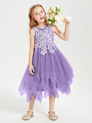 Tulle Tea Length Junior Bridesmaid Dresses Tahiti