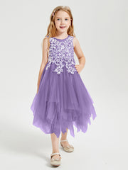 Tulle Tea Length Junior Bridesmaid Dresses Tahiti