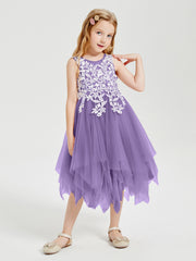 Tulle Tea Length Junior Bridesmaid Dresses Tahiti