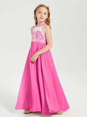 Long Chiffon Bridesmaid Dresses Lace Top Azalea