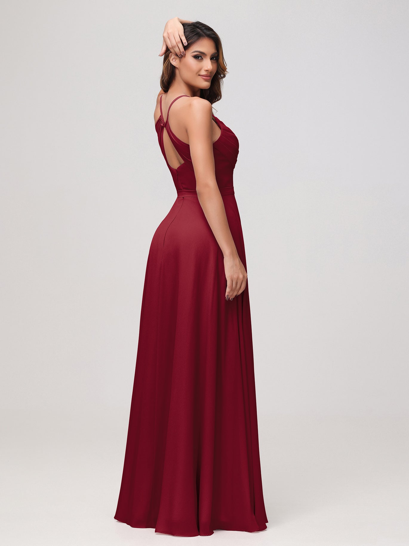 princess polly baby blue dress Maroon/burgundy Bridesmaid Dresses Burgundy Infinity Dress Bridesmaid  Multiway Convertible Dress Made In USA main image 0