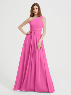 One Shoulder Dresses with Pleated Bodice Azalea