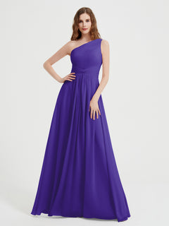 One Shoulder Dresses with Pleated Bodice Regency Plus Size