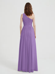 One Shoulder Dresses with Pleated Bodice Tahiti Plus Size