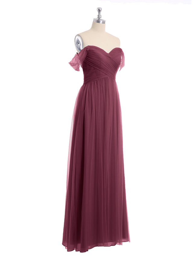 Sweetheart Neck Short Chiffon Dresses Mulberry