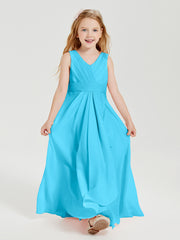 Boho Long Chiffon Bridesmaid Dresses Cascading Skirt Pool