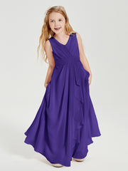 Boho Long Chiffon Bridesmaid Dresses Cascading Skirt Regency