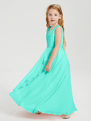 Boho Long Chiffon Bridesmaid Dresses Cascading Skirt Spa