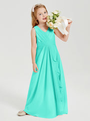 Boho Long Chiffon Bridesmaid Dresses Cascading Skirt Spa