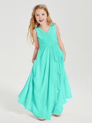 Boho Long Chiffon Bridesmaid Dresses Cascading Skirt Spa