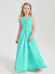 Boho Long Chiffon Bridesmaid Dresses Cascading Skirt Spa