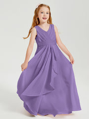 Boho Long Chiffon Bridesmaid Dresses Cascading Skirt Tahiti