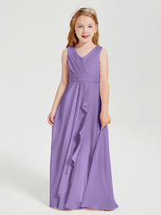 Boho Long Chiffon Bridesmaid Dresses Cascading Skirt Tahiti