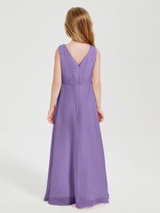 Boho Long Chiffon Bridesmaid Dresses Cascading Skirt Tahiti