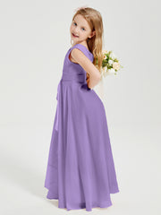 Boho Long Chiffon Bridesmaid Dresses Cascading Skirt Tahiti