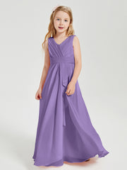 Boho Long Chiffon Bridesmaid Dresses Cascading Skirt Tahiti