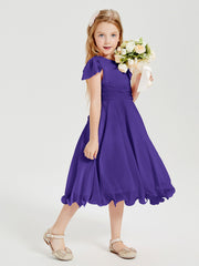 Tea Length Chiffon Junior Bridesmaid Dresses Regency