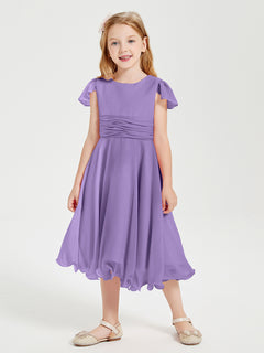 Tea Length Chiffon Junior Bridesmaid Dresses Tahiti