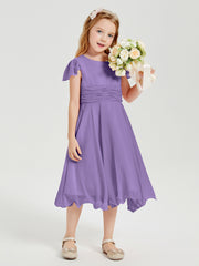 Tea Length Chiffon Junior Bridesmaid Dresses Tahiti