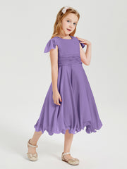 Tea Length Chiffon Junior Bridesmaid Dresses Tahiti