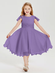 Tea Length Chiffon Junior Bridesmaid Dresses Tahiti