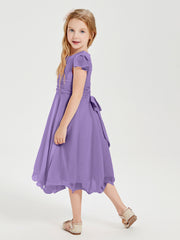 Tea Length Chiffon Junior Bridesmaid Dresses Tahiti