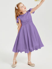 Tea Length Chiffon Junior Bridesmaid Dresses Tahiti