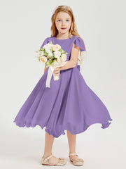 Tea Length Chiffon Junior Bridesmaid Dresses Tahiti