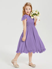 Tea Length Chiffon Junior Bridesmaid Dresses Tahiti