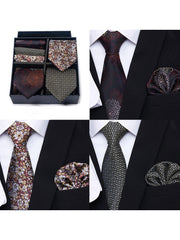 6 Piece Tie Pocket Square Set Series 2