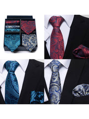 6 Piece Tie Pocket Square Set Series 4