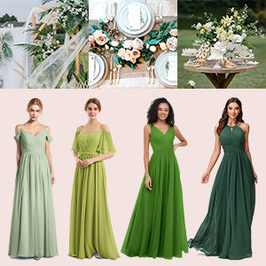 GREEN BRIDESMAID DRESSES