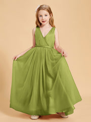 Tulle Junior Bridesmaid Dresses Satin Top Glamourous Bowknot Clover