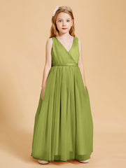 Tulle Junior Bridesmaid Dresses Satin Top Glamourous Bowknot Clover