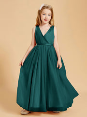 Tulle Junior Bridesmaid Dresses Satin Top Glamourous Bowknot Peacock