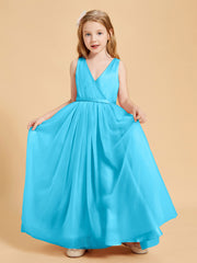Tulle Junior Bridesmaid Dresses Satin Top Glamourous Bowknot Pool