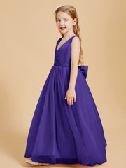 Tulle Junior Bridesmaid Dresses Satin Top Glamourous Bowknot Regency