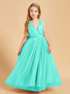 Tulle Junior Bridesmaid Dresses Satin Top Glamourous Bowknot Spa