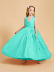 Tulle Junior Bridesmaid Dresses Satin Top Glamourous Bowknot Spa