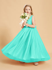 Tulle Junior Bridesmaid Dresses Satin Top Glamourous Bowknot Spa