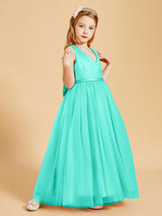 Tulle Junior Bridesmaid Dresses Satin Top Glamourous Bowknot Spa