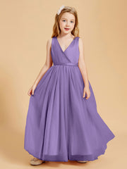 Tulle Junior Bridesmaid Dresses Satin Top Glamourous Bowknot Tahiti